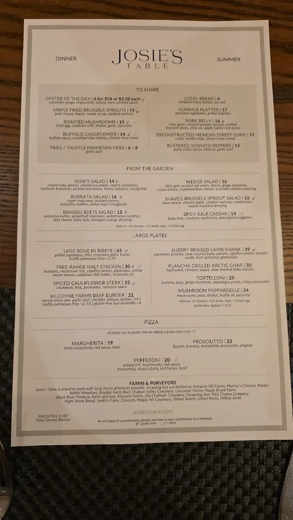 Menu_Josie's Table_Albany, NY_image_old_2