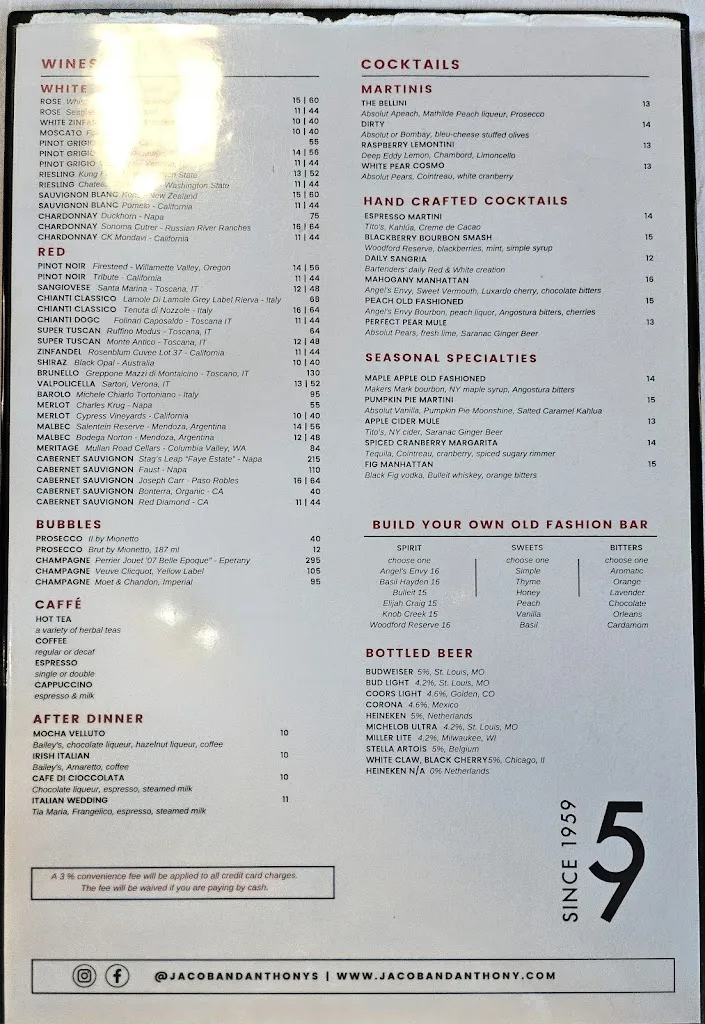Menu_Jacob & Anthony’s Italian_Albany, NY_image_old_1