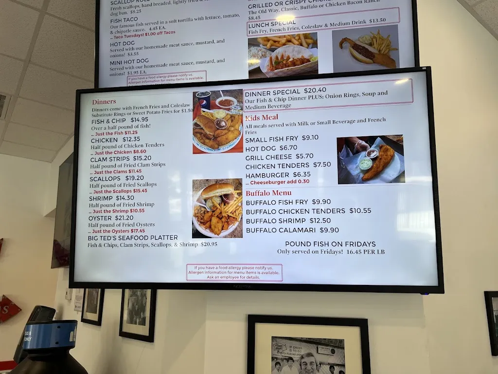 Menu_Ted's Fish Fry_Albany, NY_image_old_3