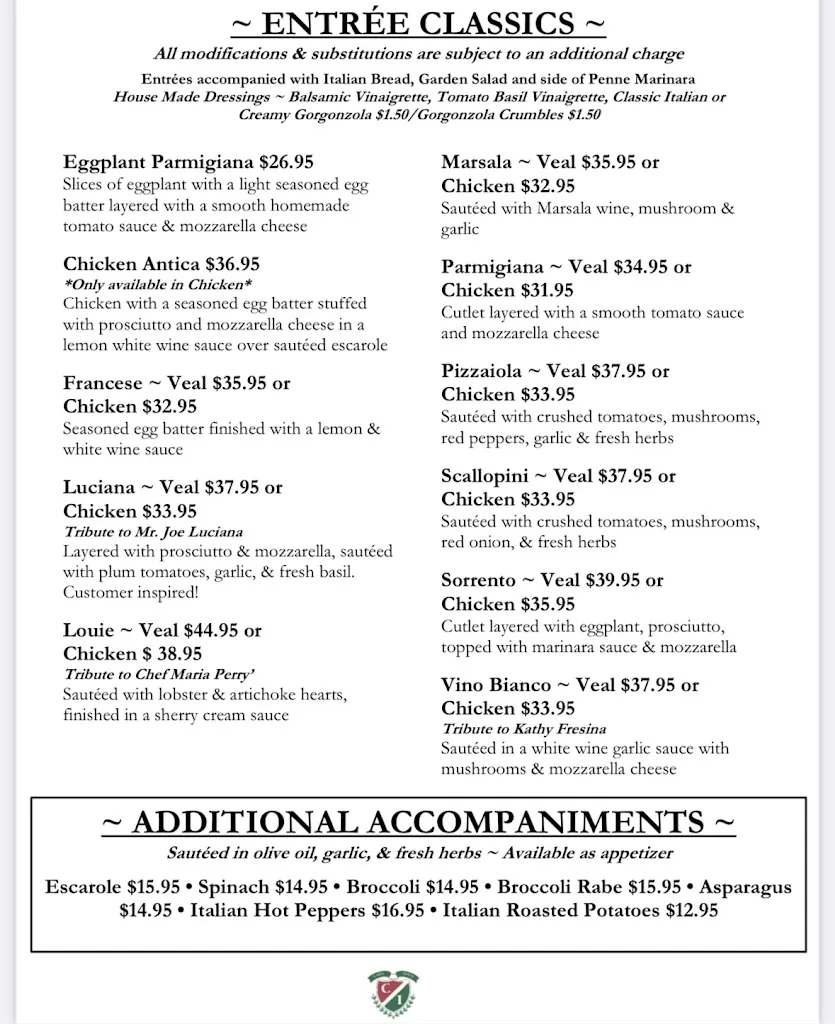Menu_Caffe Italia Ristorante_Guilderland, NY_image_old_1