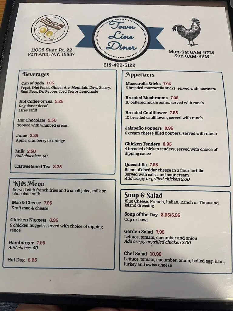Menu_Town Line Diner_Whitehall, NY_image_old_3
