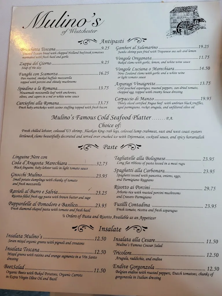 Menu_Mulino's of Westchester_White Plains, NY_image_old_1