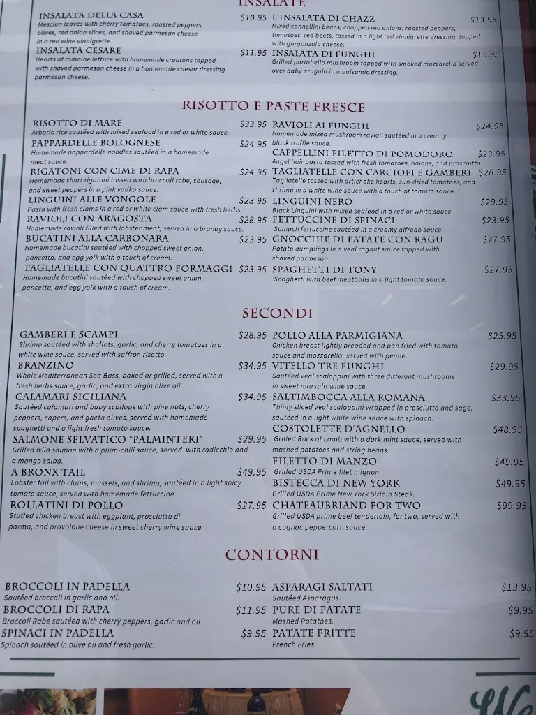Menu_Chazz Palminteri Italian Restaurant White Plains_White Plains, NY_image_old_3