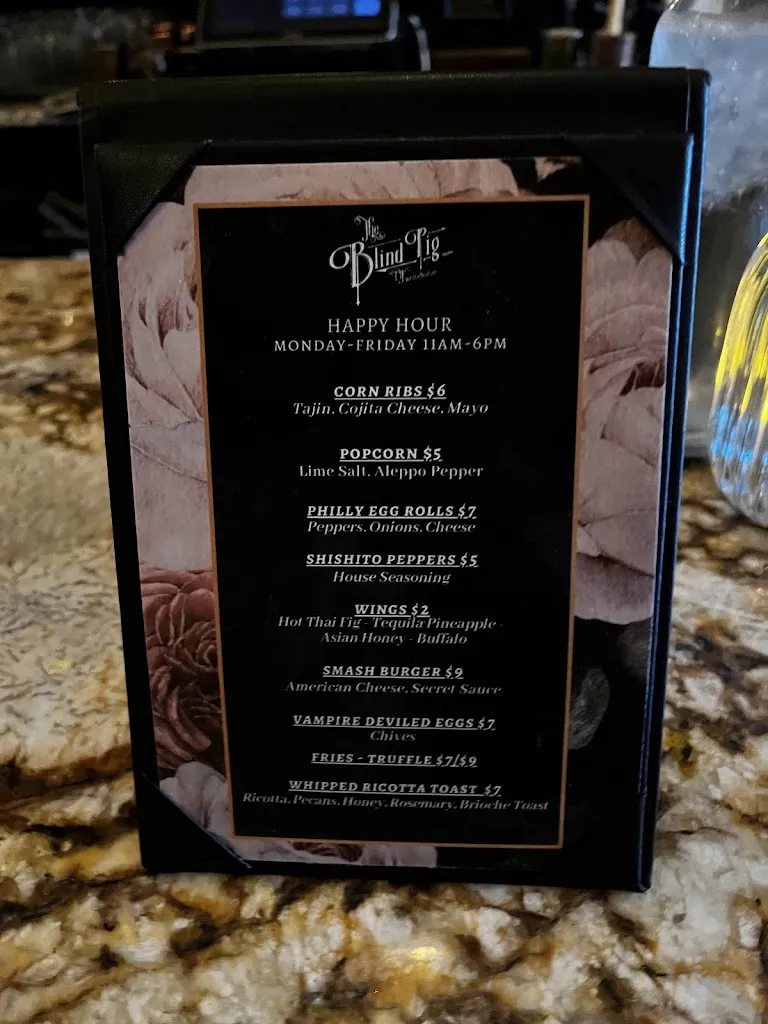 Menu_The Blind Pig of Westchester_White Plains, NY_image_old_1