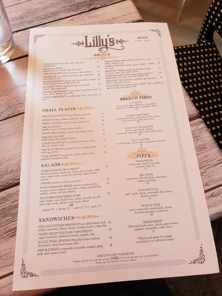 Menu_Lilly's_White Plains, NY_image_old_1