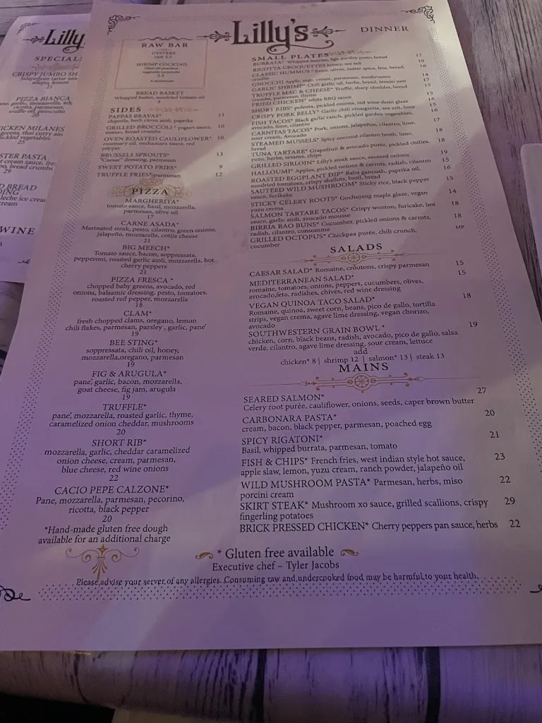 Menu_Lilly's_White Plains, NY_image_old_2