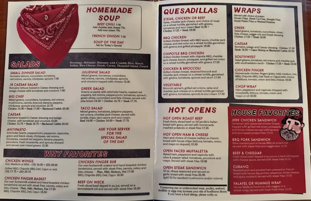 Menu_Bandana's Bar & Grill_Youngstown, NY_image_old_1