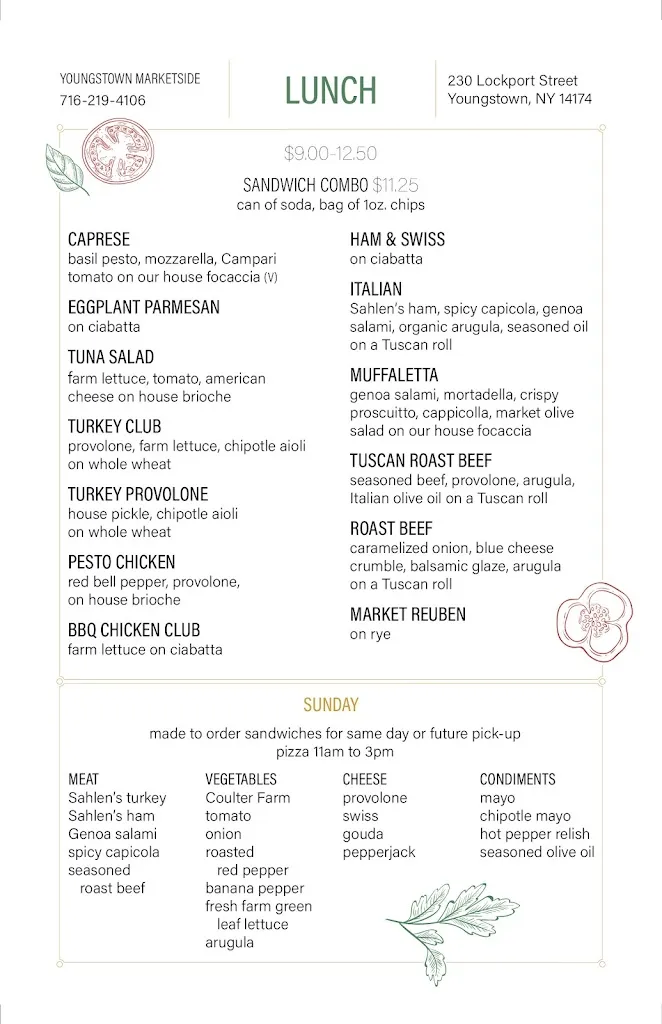 Menu_Youngstown Marketside_Youngstown, NY_image_old_2
