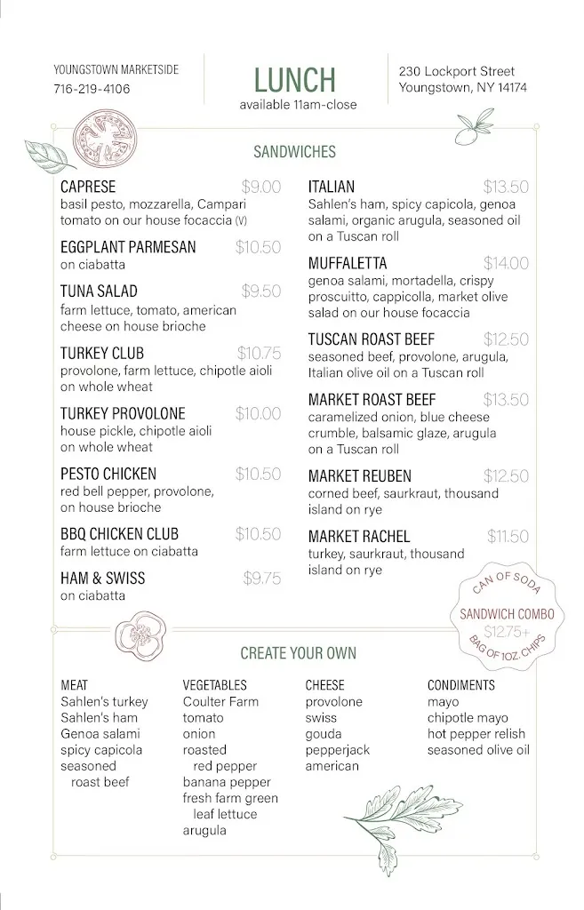 Menu_Youngstown Marketside_Youngstown, NY_image_old_3