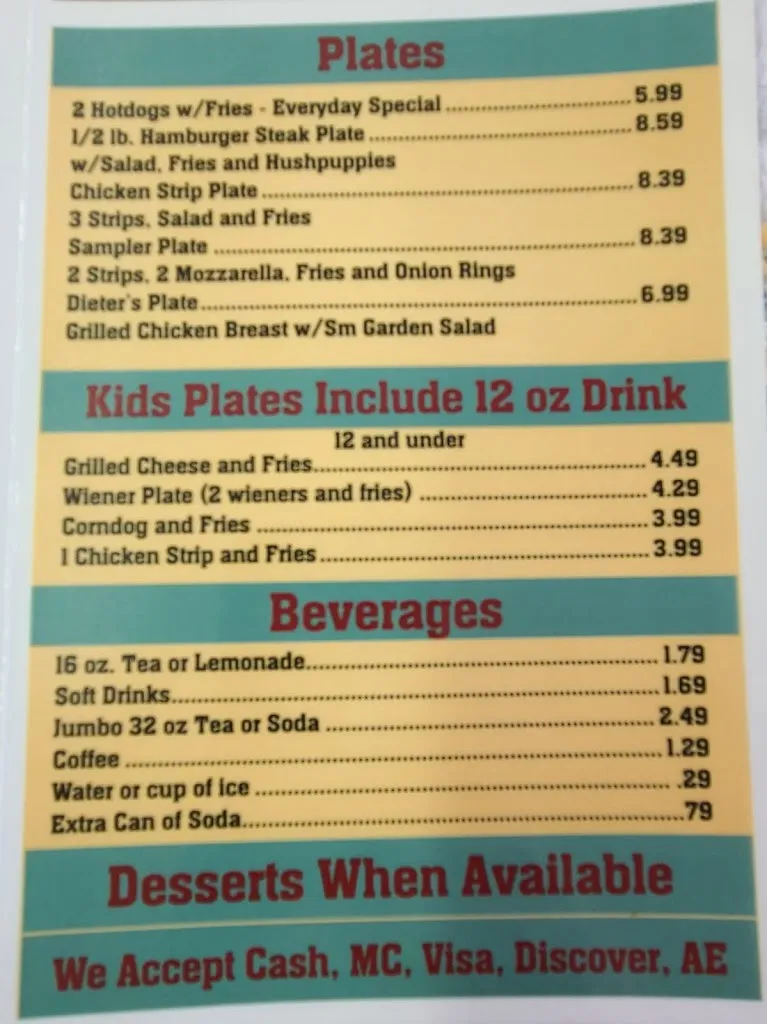 Menu_Charley's Restaurant_Albemarle, NC_image_old_2