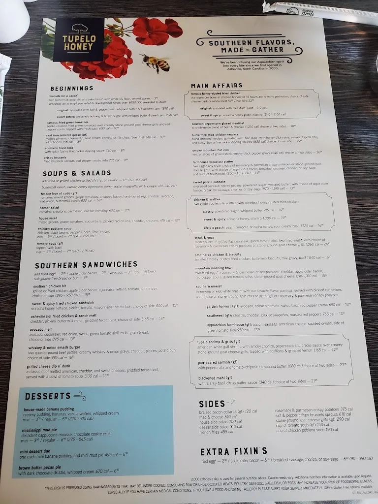 Menu_Tupelo Honey Southern Kitchen & Bar_Asheville, NC_image_old_2