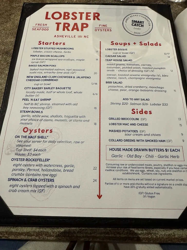 Menu_The Lobster Trap_Asheville, NC_image_old_3