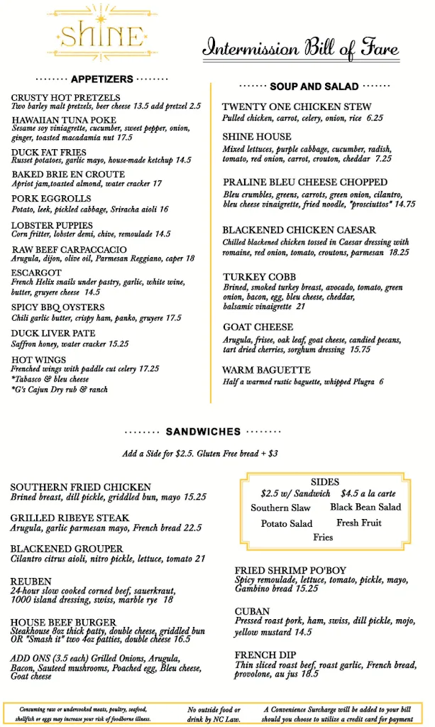 Menu_Shine_Hendersonville, NC_image_old_3