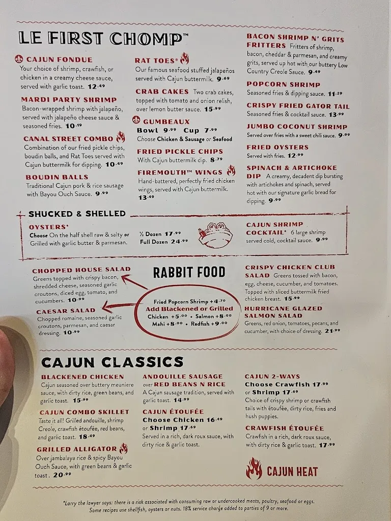 Menu_Razzoo's Cajun Cafe_Concord, NC_image_old_3