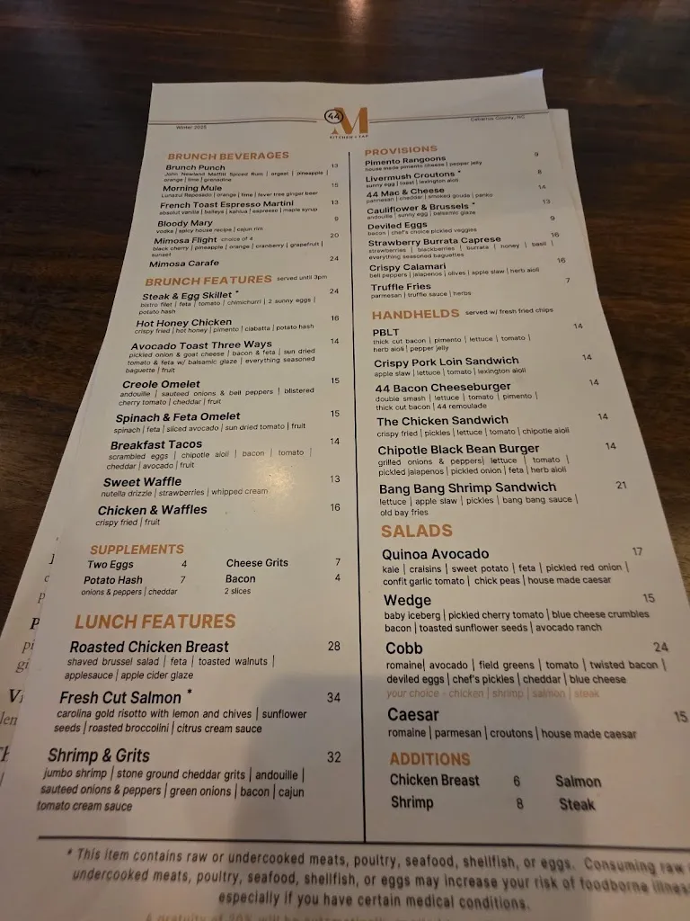 Menu_44 Mills Kitchen & Tap_Concord, NC_image_old_3