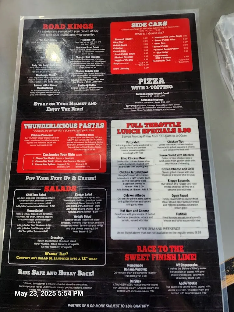 Menu_Iron Thunder Saloon & Grill Concord_Concord, NC_image_old_1