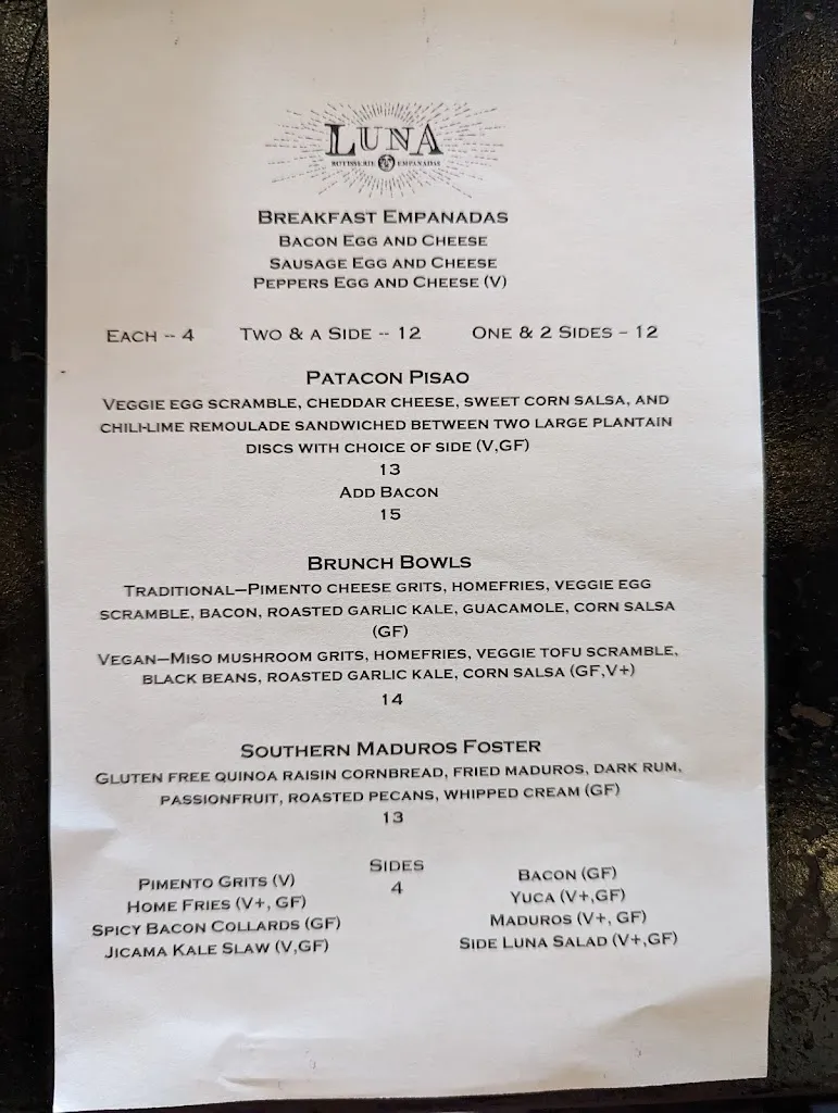 Menu_Luna Rotisserie and Taproom_Carrboro, NC_image_old_1