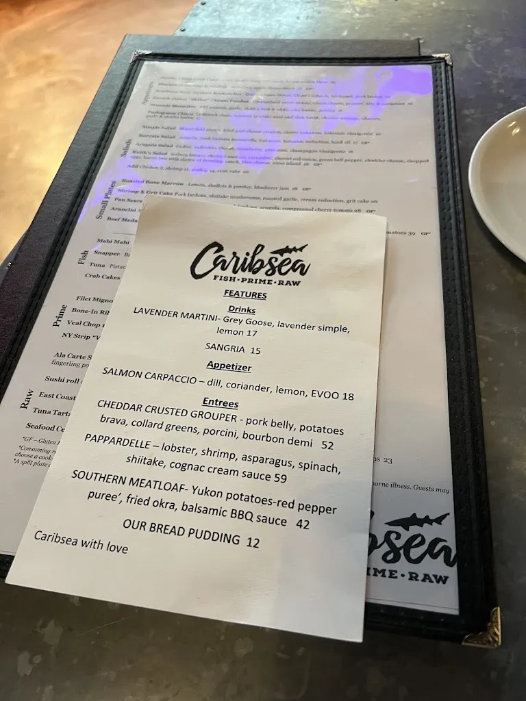 Menu_Caribsea Restaurant_Emerald Isle, NC_image_old_2