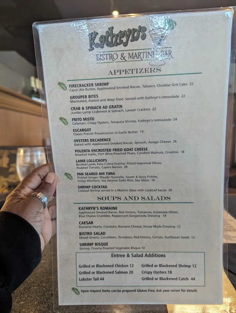 Menu_Kathryn's Bistro & Martini Bar_Emerald Isle, NC_image_old_3