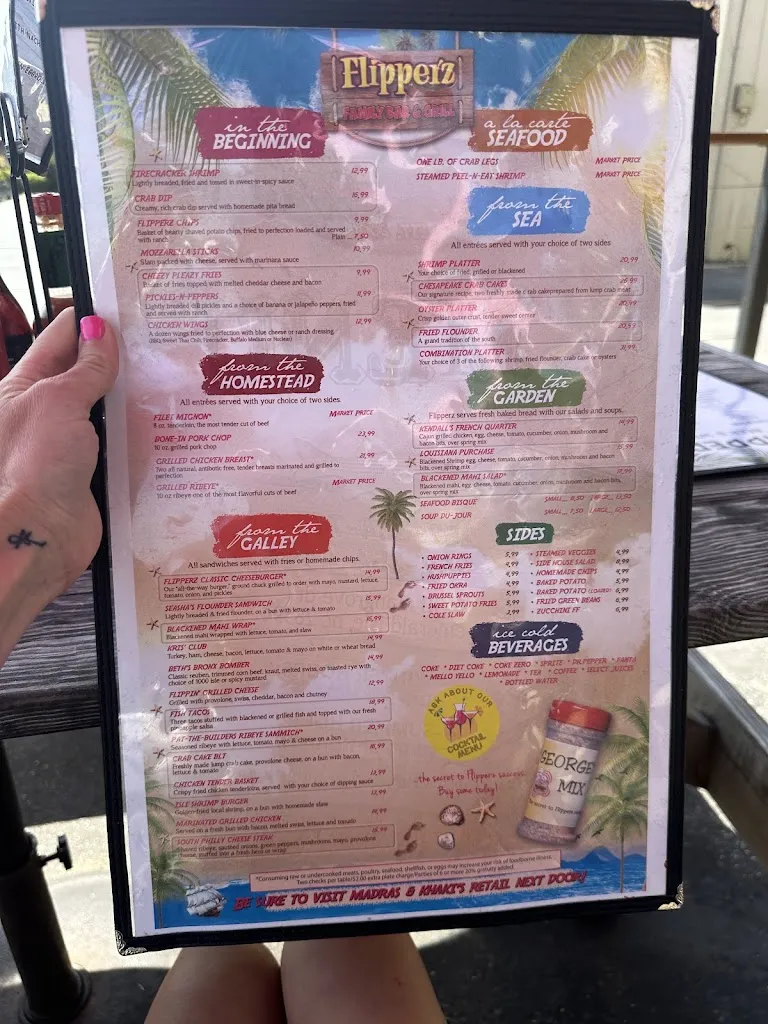 Menu_Flipperz Family Bar & Grill_Emerald Isle, NC_image_old_2