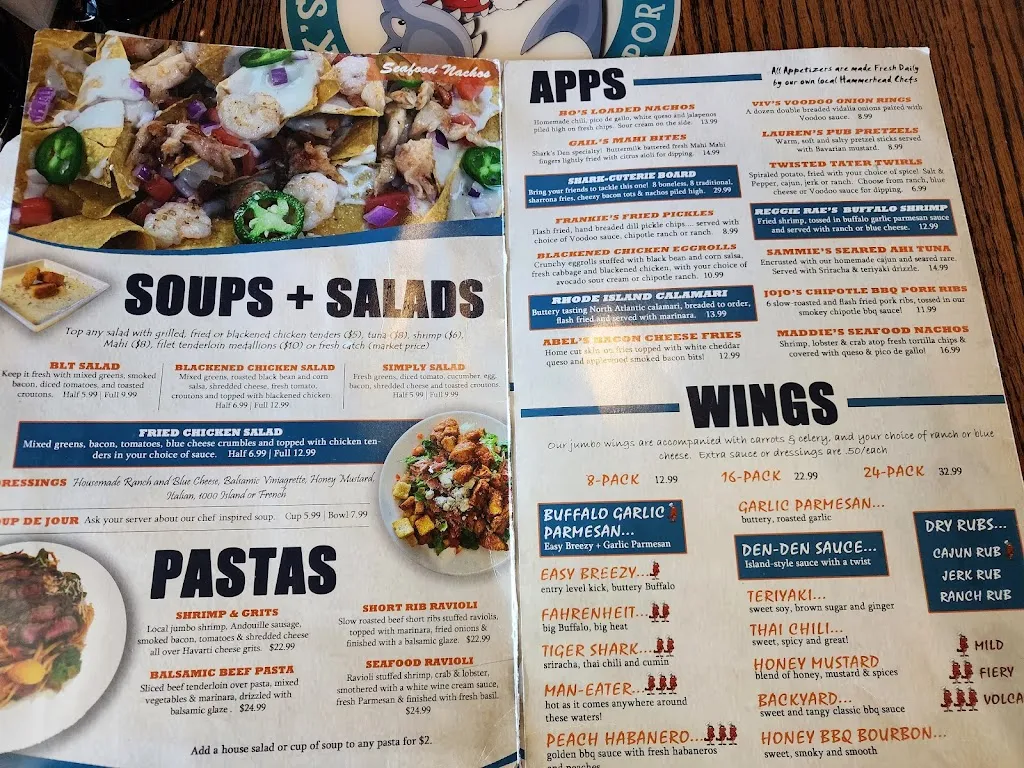 Menu_Shark's Den Sports Bar & Grill_Emerald Isle, NC_image_old_2