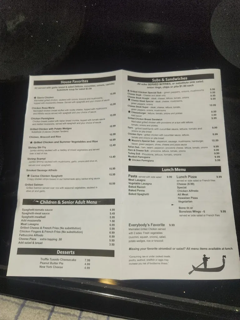 Menu_Mazzini's Italian Restaurant_Elkin, NC_image_old_2