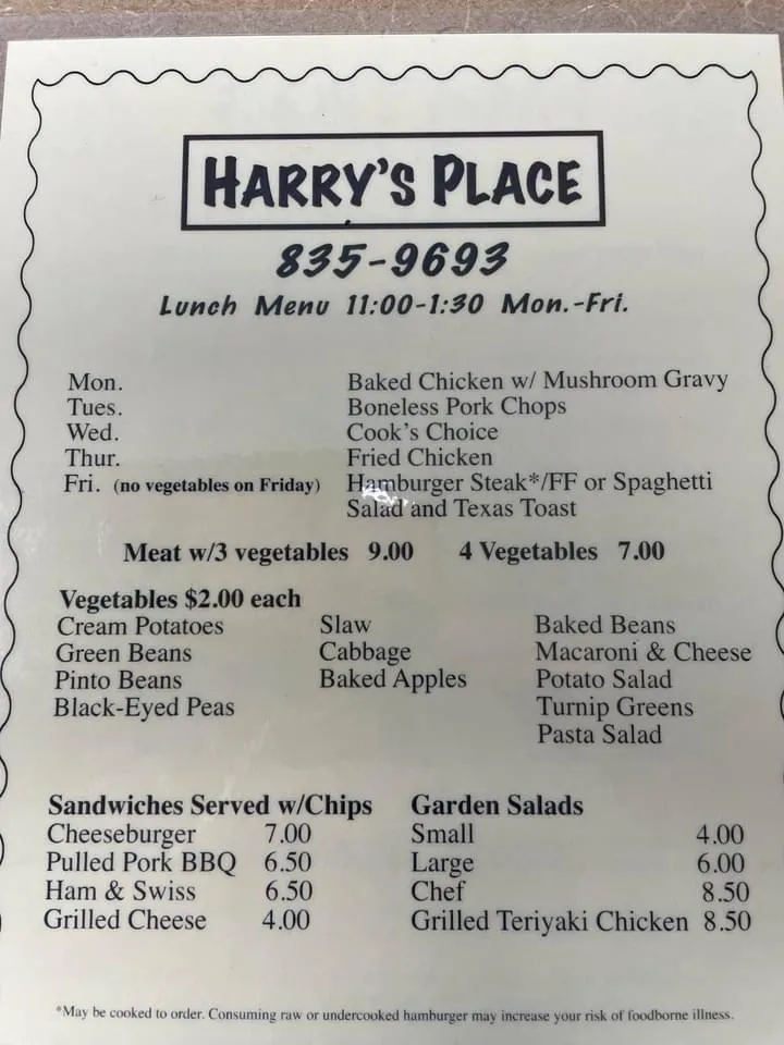 Harry's Place_Elkin, NC_menu_bild_2