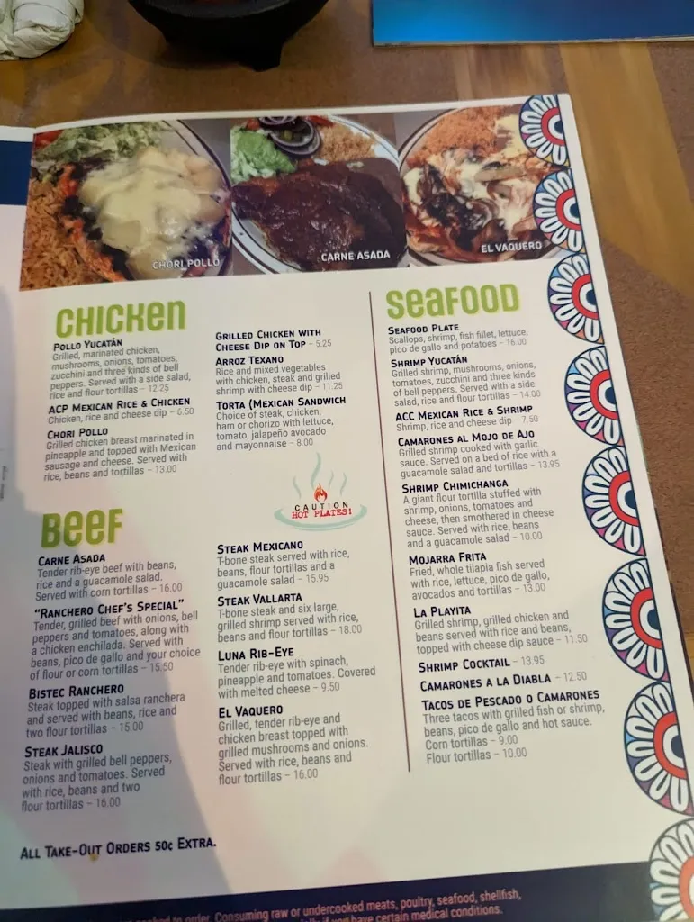 Menu_La Fuente_Elkin, NC_image_old_3