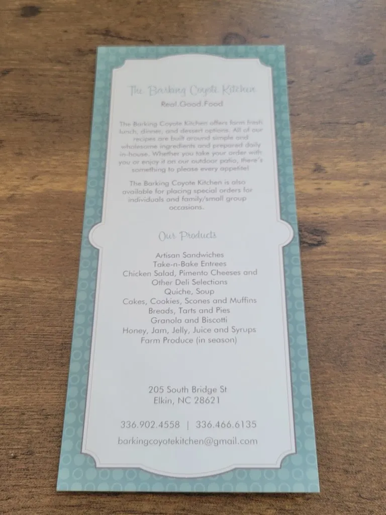Menu_The Barking Coyote Kitchen_Elkin, NC_image_old_3