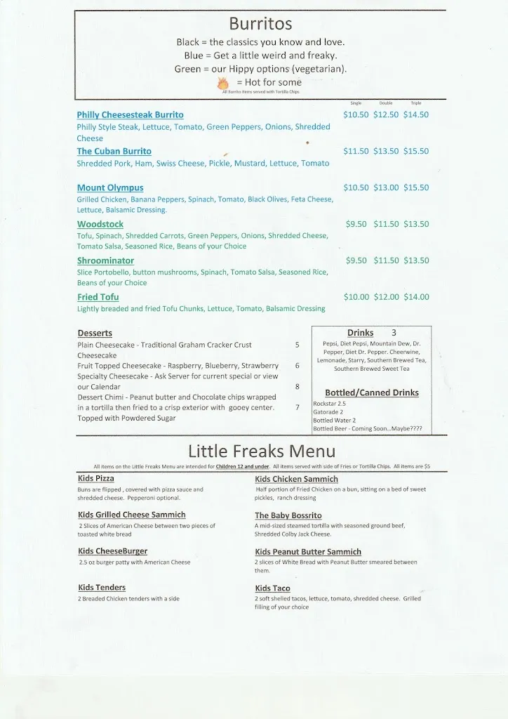 Menu_freakshows Burgers Wings and Burritos_Elkin, NC_image_old_1