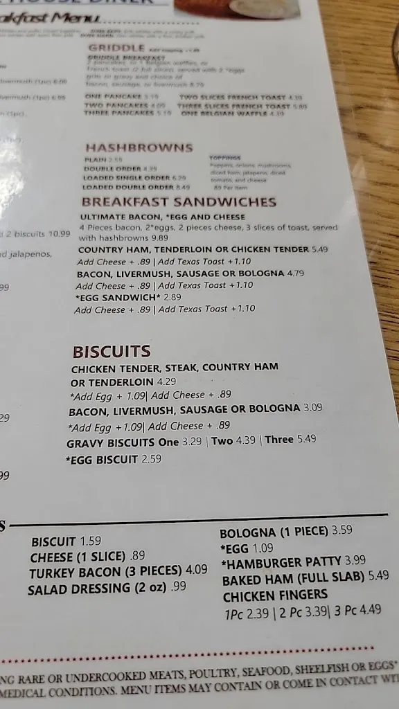 Menu_Coffee House Diner_Elkin, NC_image_old_3