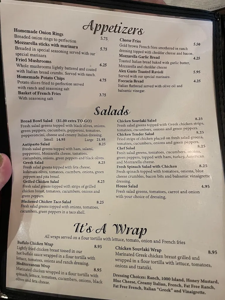 Menu_Theo's Italian & Family Restaurant_Jonesville, NC_image_old_2