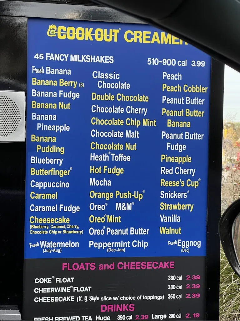 Menu_Cook Out_Elkin, NC_image_old_2