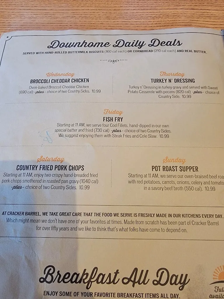 Cracker Barrel Old Country Store_Jonesville, NC_menu_bild_2