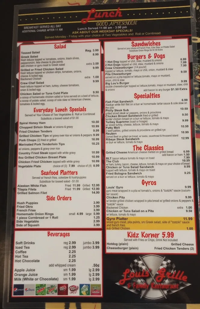 Menu_Louis' Grille_Harrisburg, NC_image_old_2
