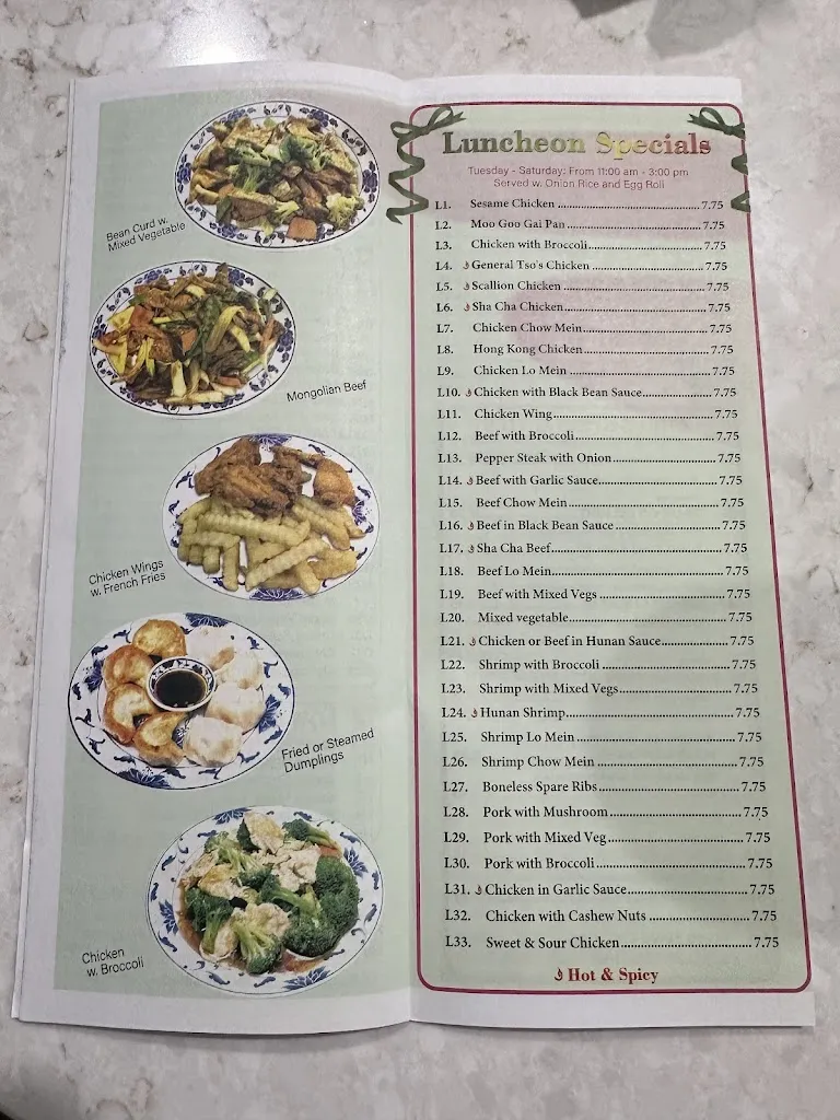 Menu_Fu Shing Chinese Restaurant_Harrisburg, NC_image_old_1