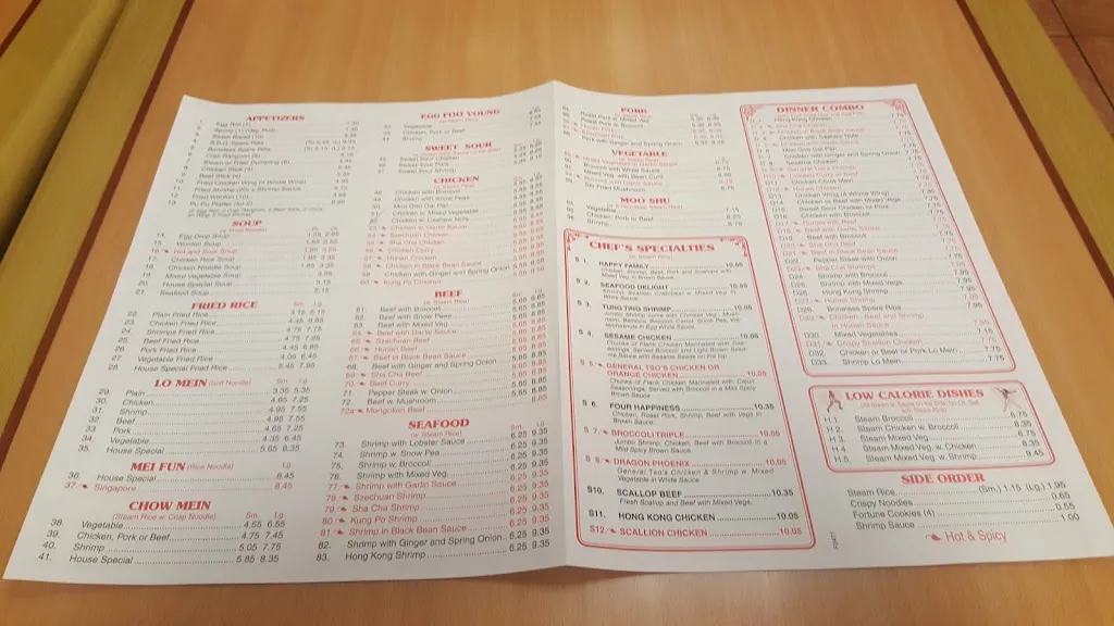 Menu_Fu Shing Chinese Restaurant_Harrisburg, NC_image_old_3