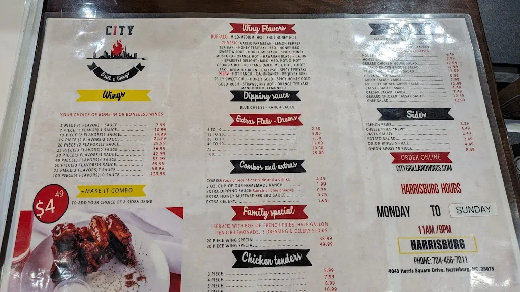 Menu_City Grill & Wings - Harrisburg_Harrisburg, NC_image_old_3