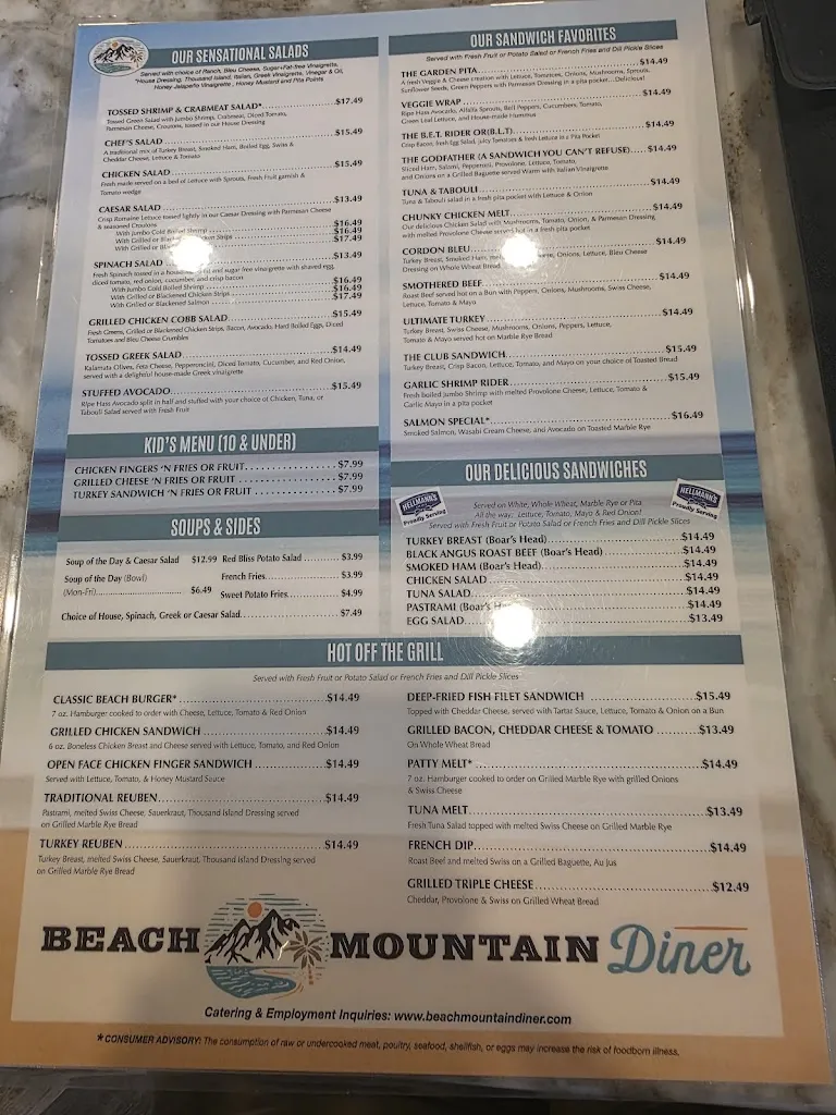 Menu_Beach Mountain Diner Waynesville_Waynesville, NC_image_old_2