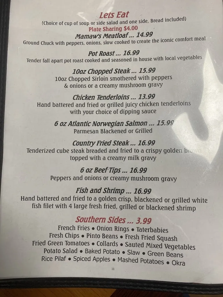 Menu_Waylon & Honey’s Southern Kitchen_Waynesville, NC_image_old_3