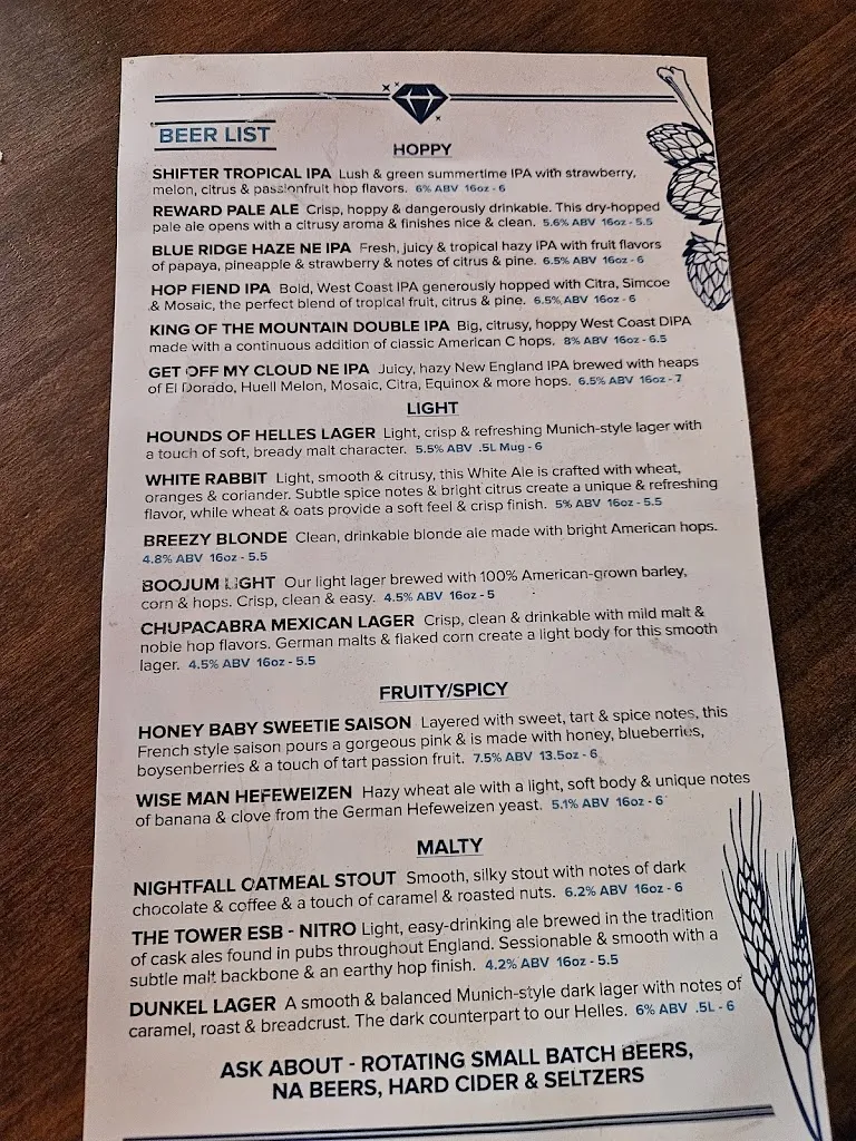 Menu_Boojum Brewery Taproom_Waynesville, NC_image_old_1