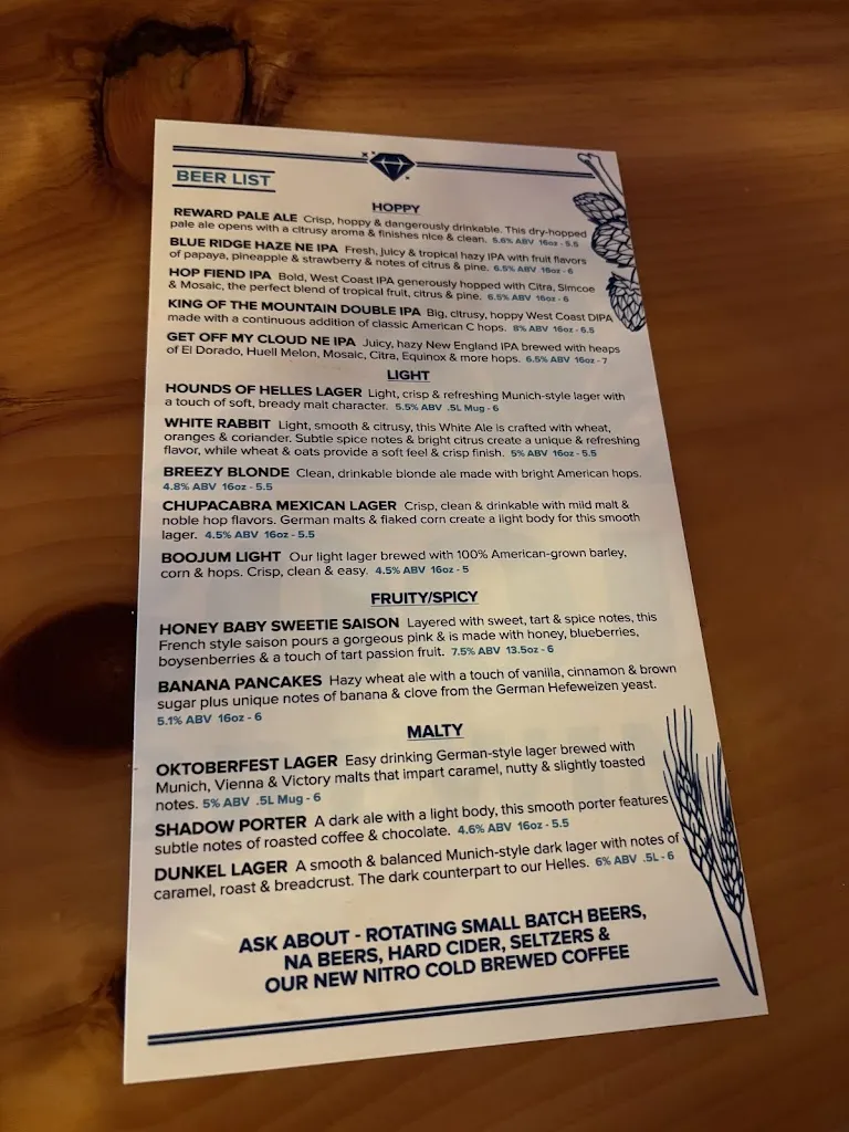 Menu_Boojum Brewery Taproom_Waynesville, NC_image_old_3