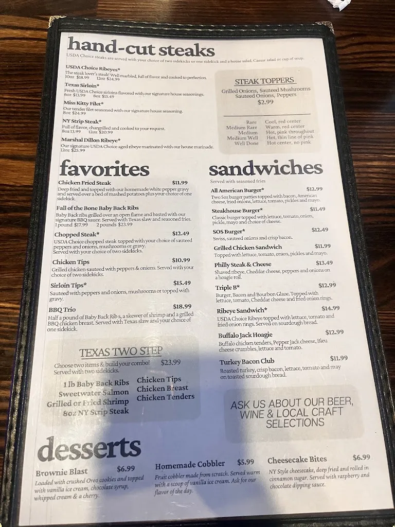 Menu_Dodge City Steakhouse Waynesville_Waynesville, NC_image_old_2