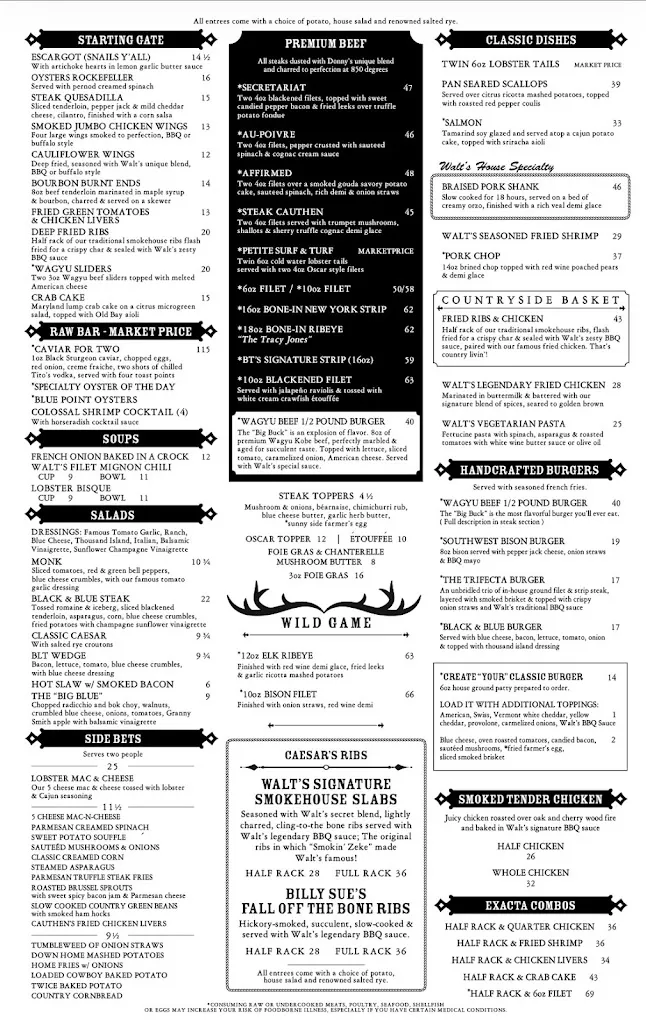 Menu_Walt's Hitching Post_Fort Wright, KY_image_old_1