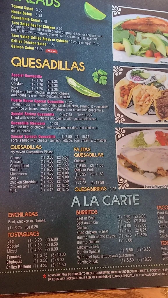 Menu_Puerto Nuevo_Newland, NC_image_old_1