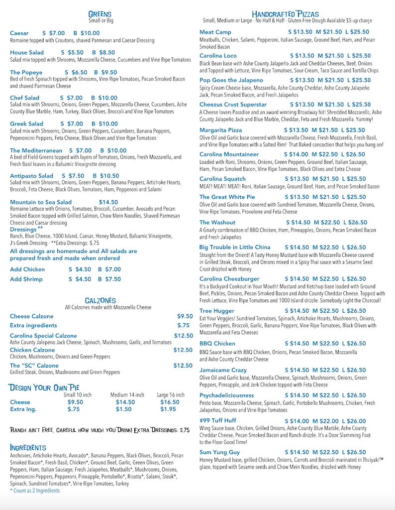 Menu_Carolina Pizza Co. Newland_Newland, NC_image_old_1