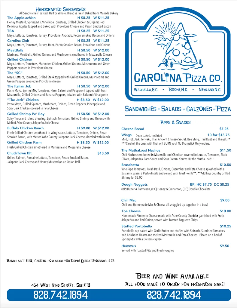 Menu_Carolina Pizza Co. Newland_Newland, NC_image_old_2