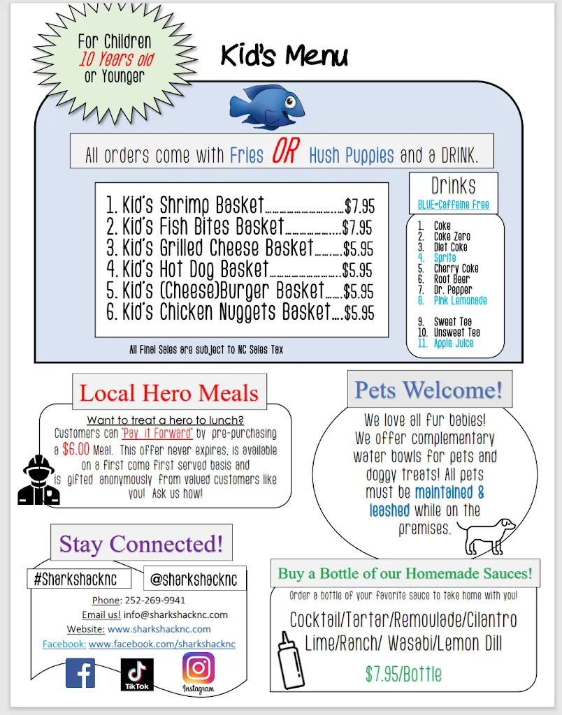 Menu_The Shark Shack_Atlantic Beach, NC_image_old_3