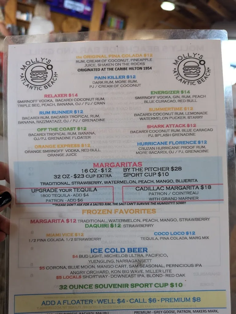Menu_Molly's Beachside Bar & Grill_Atlantic Beach, NC_image_old_3
