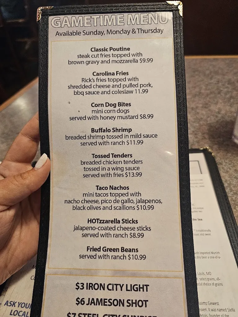Menu_Rick's Restaurant & Sports Bar_Sneads Ferry, NC_image_old_1